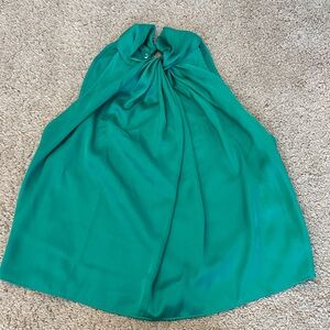 Zara Teal Gathered Neck Blouse